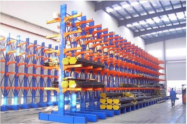 Loading Structure Cantilever Steel Storage Racks  Double Faces Style Storage