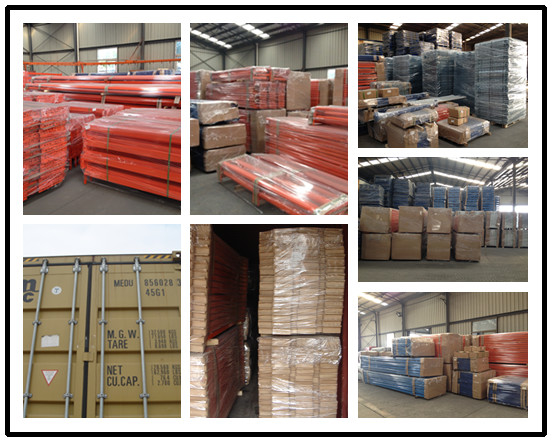 Selective Warehouse Teardrop Pallet Rack  Systems , Red / Blue Industrial Pallet Racking Systems