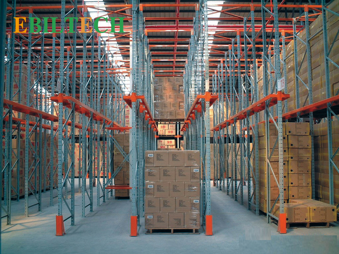 Heavy Duty Drive In Pallet Racking , Storage Warehouse Steel Drive In Racks Adjustable