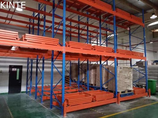 High Density Storage Push Back Racking ASRS Heavy Duty Pallet Racks