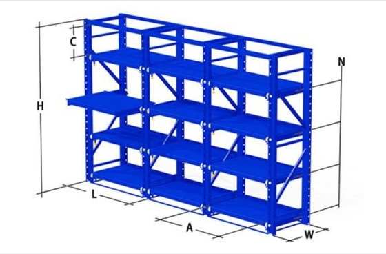 Mould Store Guide Rail Drawer Racking ASRS Warehouse System MHS