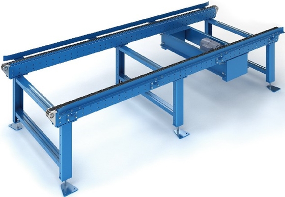 Payload 1200Kg Heavy Duty Pallet Conveyor Systems Double Chain